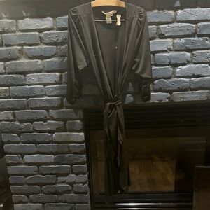 Black Long Sleeve Wrap or Dress